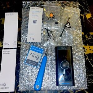 (1) Ring Video Doorbell Wired Night Vision Motion Detection 2.4 WI-FI 1080P